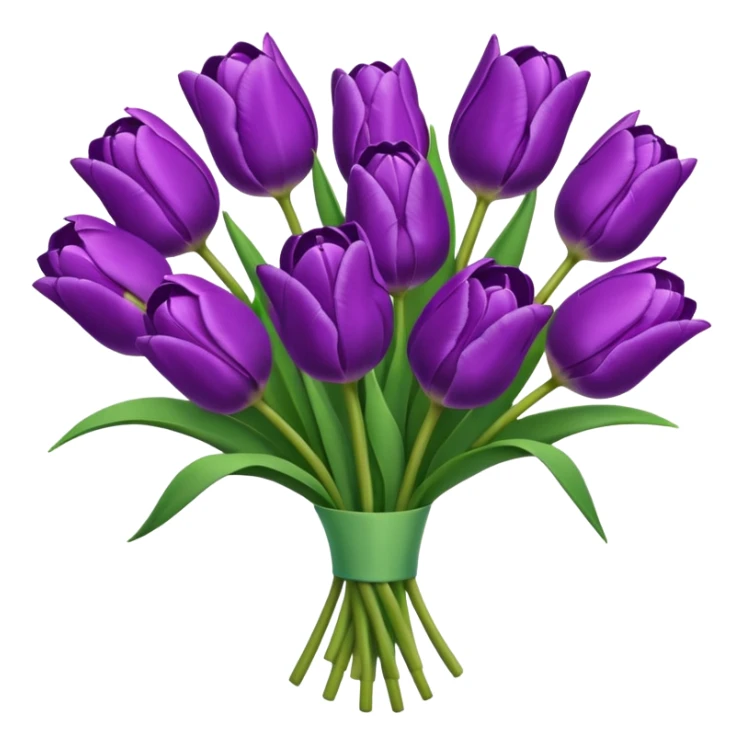 Bouquet of purple tulips sticker