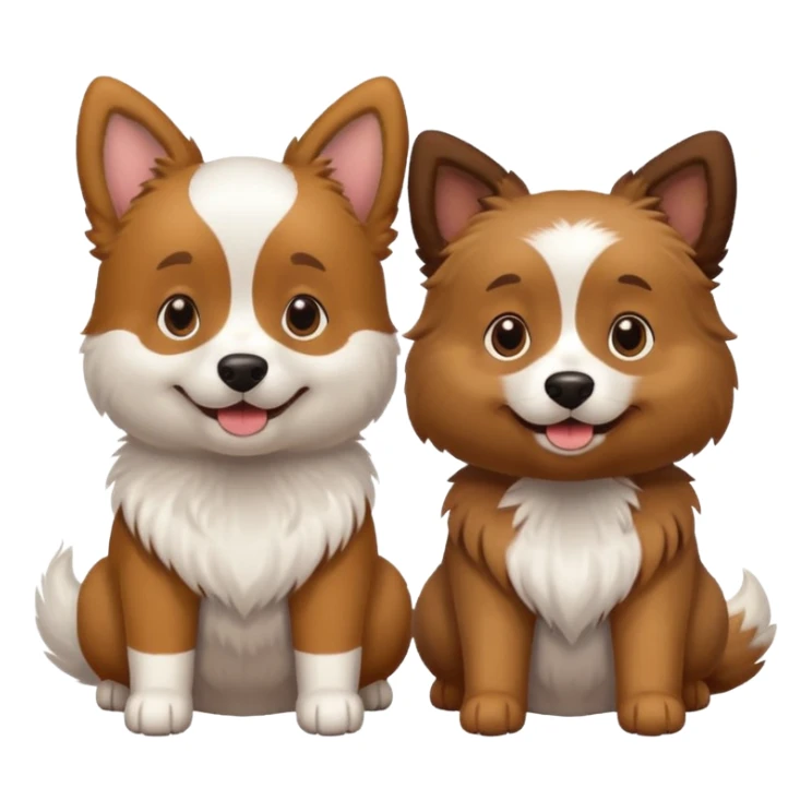 Dog couple sticker