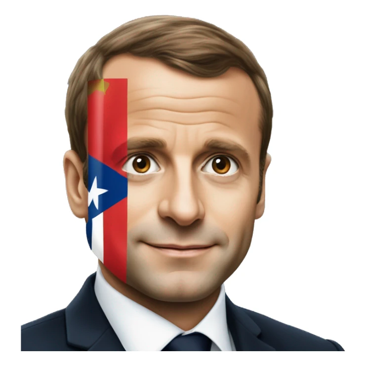 Macron dans les de paris avec le drapeau de la Guinée Conakry  sticker