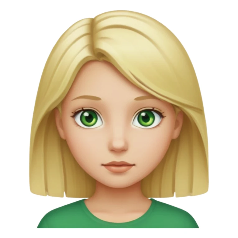 Girl blonde Green eyes sticker