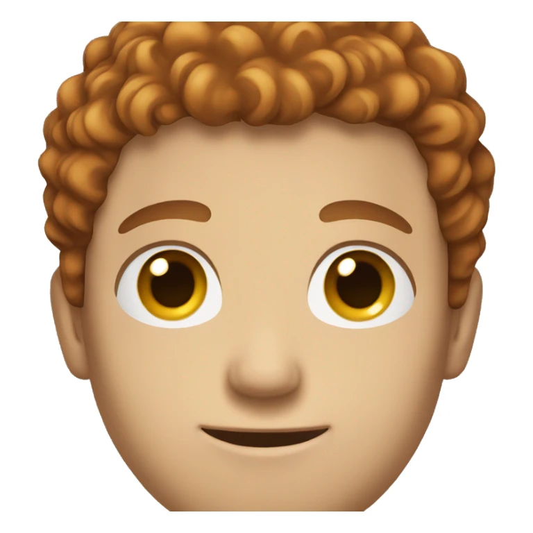 guy with curly red ish brown hair white guy sticker