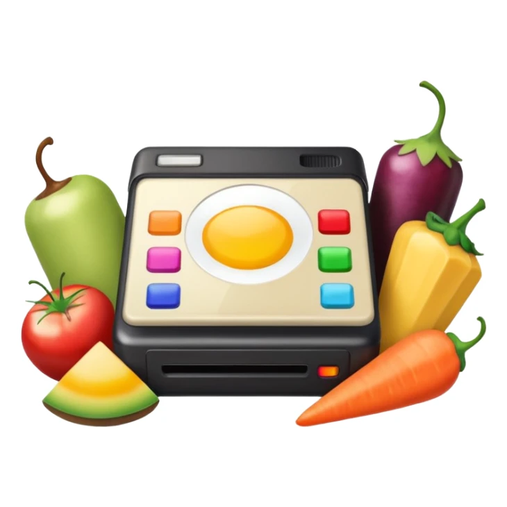 polaroid with food photos sticker