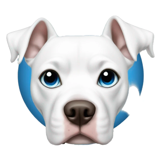 White pitbull with blue eyes sticker