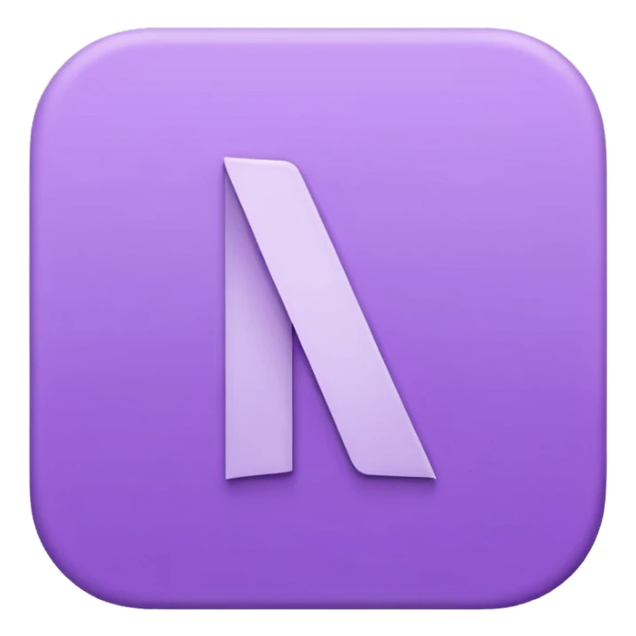 Netflix aesthetic "N" logo in pastel purple sticker