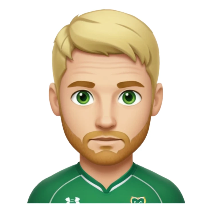 irish rugby player with blond stubble sticker