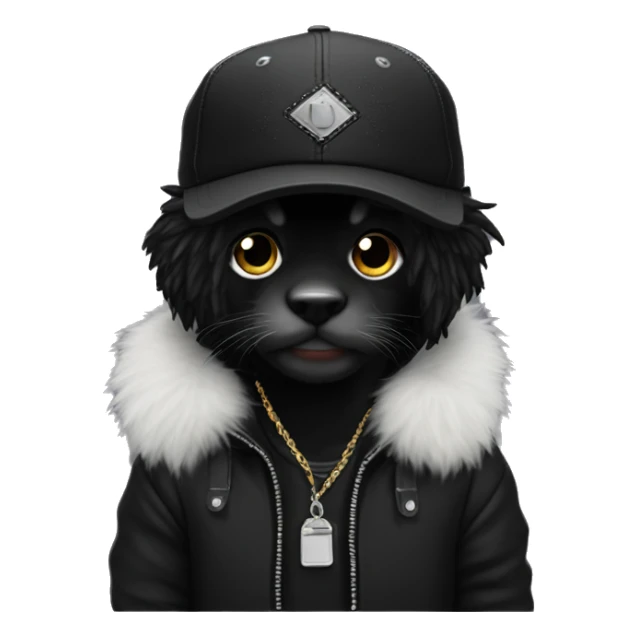 lil uzi vert black Fur aviador hat sticker