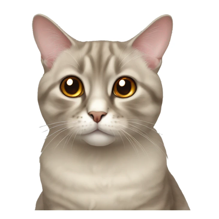 Scottish lop-eared cat with amber eyes sticker
