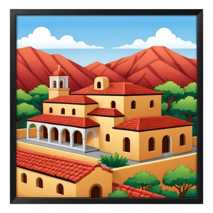 crea un emoji de una hacienda sticker