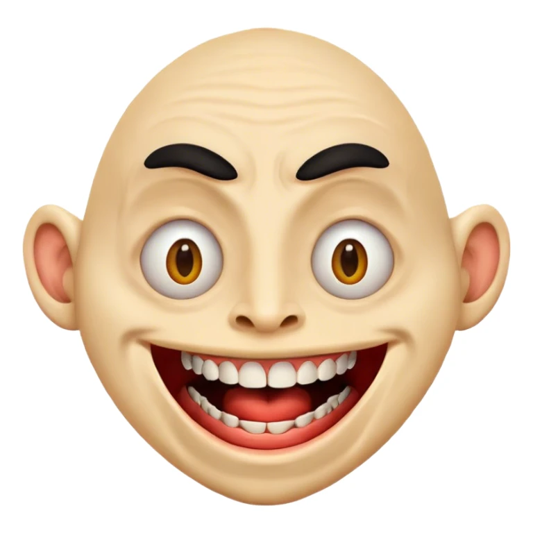 freaky vro with goofy teeth and big mouth and funny eyes sticker