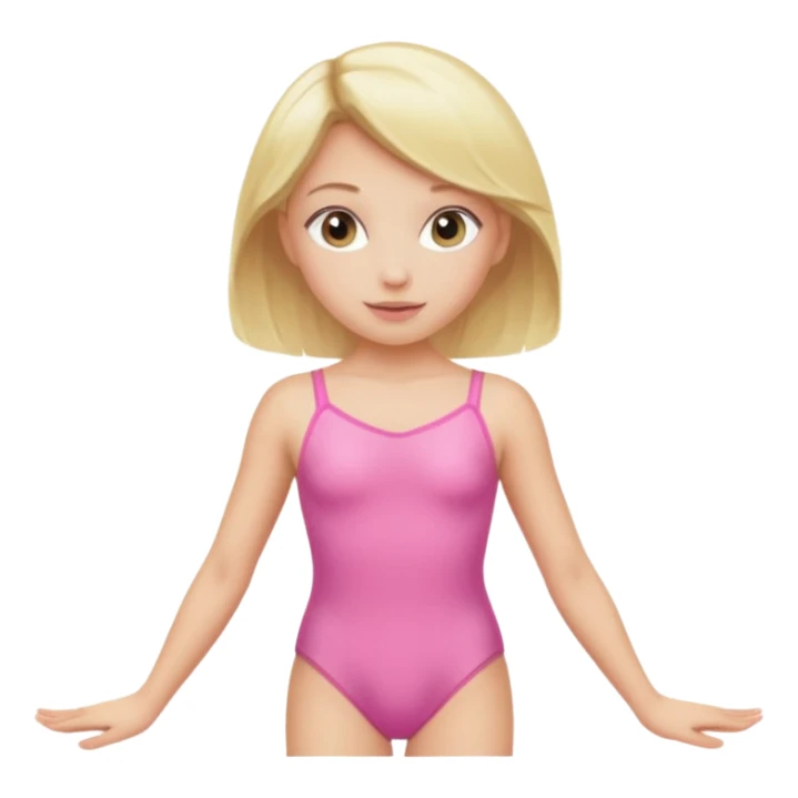 blonde girl in pink leotard sticker