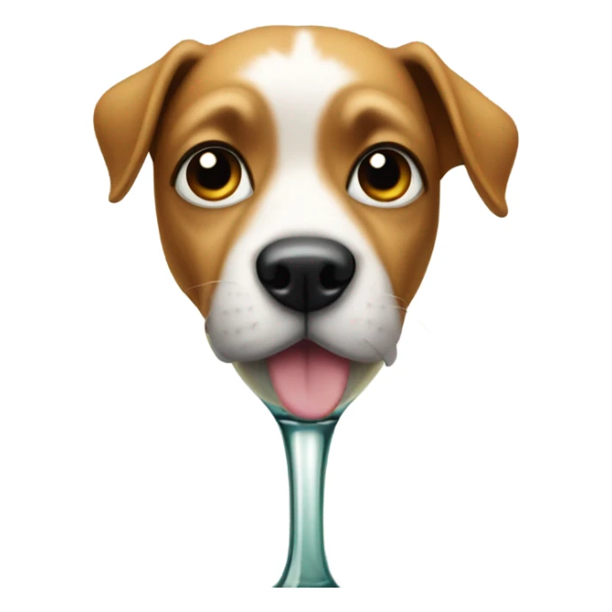 dog in a martini glass sticker