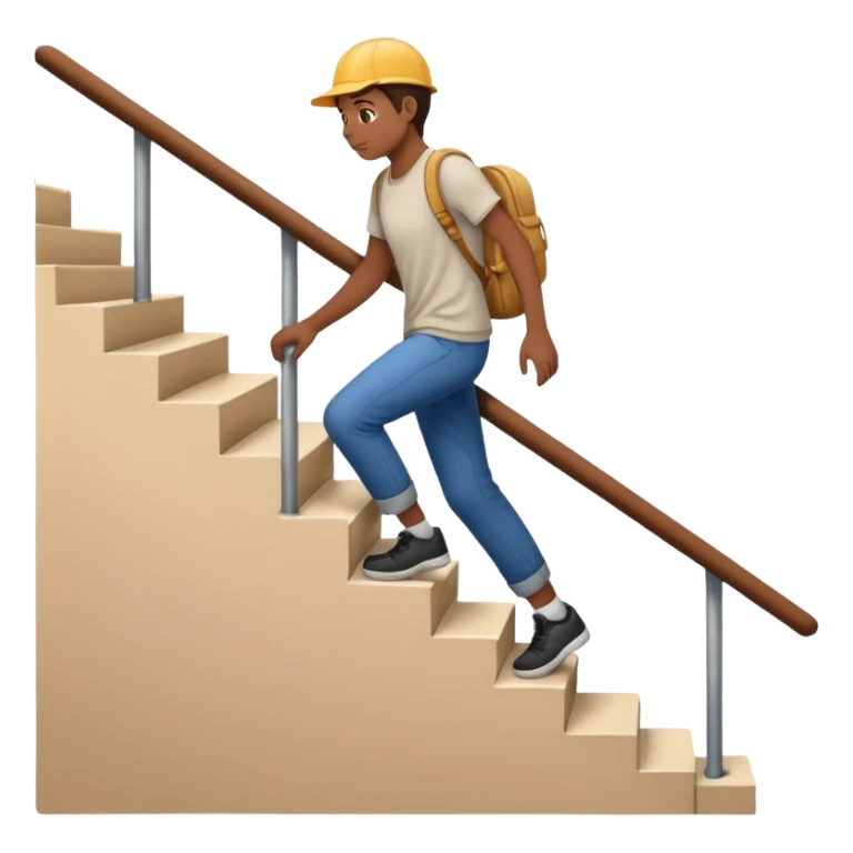 generic person  climbing stairs sticker