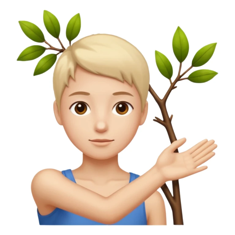 Brazo súper delgado como una rama sticker