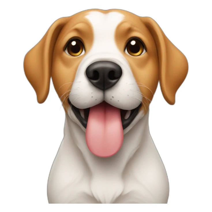 Dog kissing me sticker
