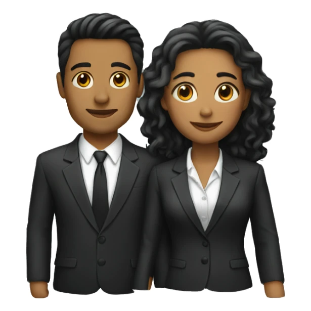 man and woman in suits sticker