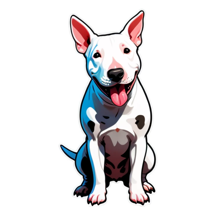 Bullterrier sending kisses sticker