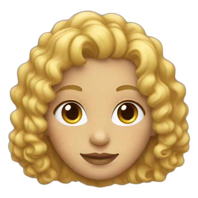 Young, shapely woman with curly blonde hair sticker