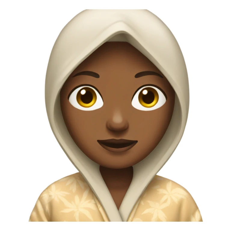 Woman with dressing gown sticker