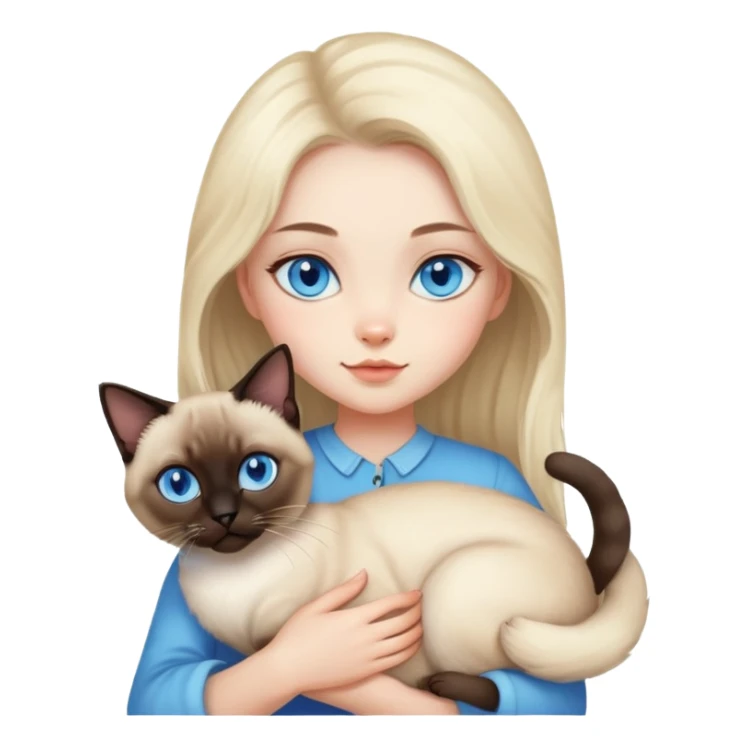 Girl holding a Siamese Cats sticker