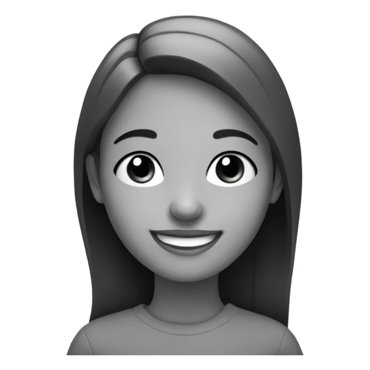 smiling girl in monochrome sticker