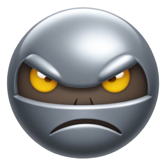 Metal cute Kirby bubble Gray ball driving on car wheels with mad eyebrows  sticker