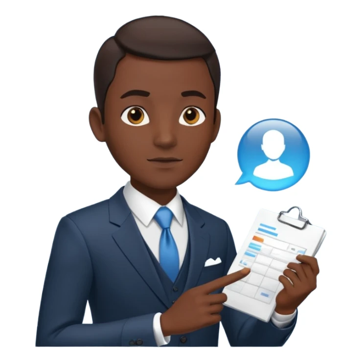 Avatar that make audit and explanations for business sticker