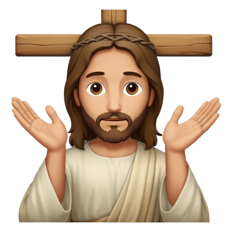 sign of the cross by Jesus sticker