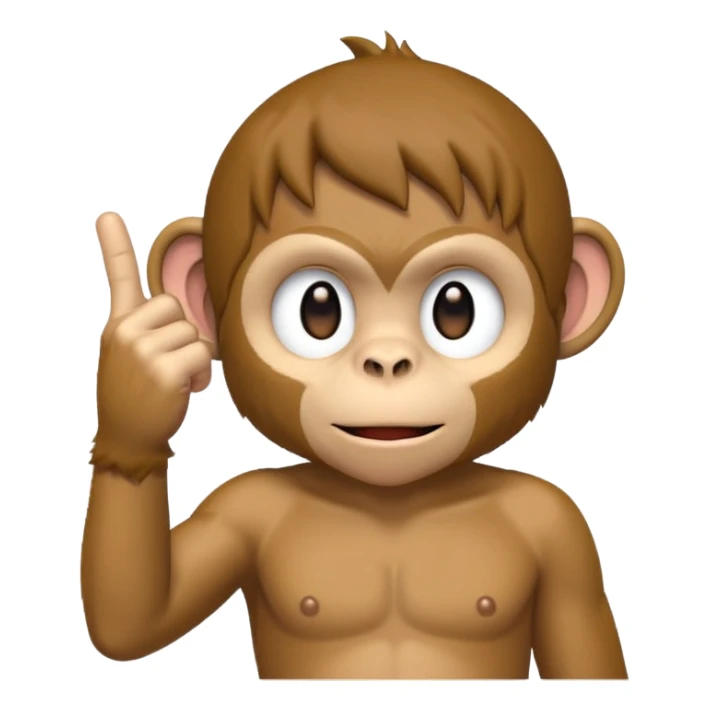 Monkey showing middle finger an saya fuck off in anime style sticker