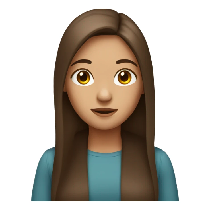 With girl with brown straight hair  sticker