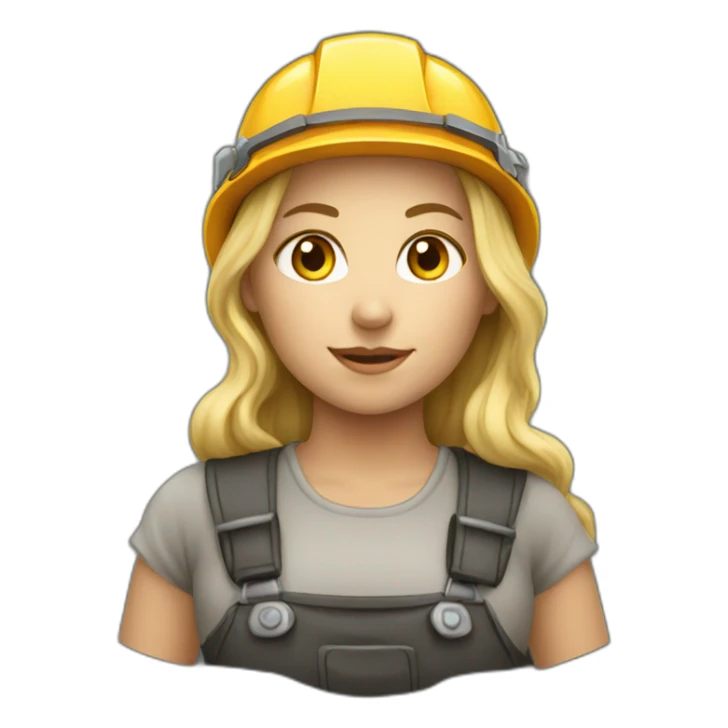 Blonde miner girl sticker