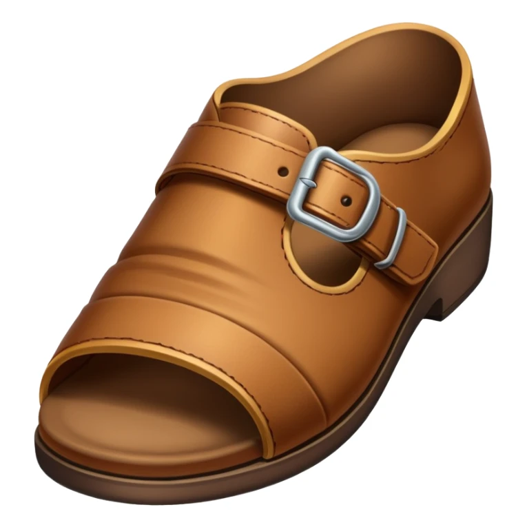 BROWN Slipper WITH BUCKLE in the shape of a human foot  sticker