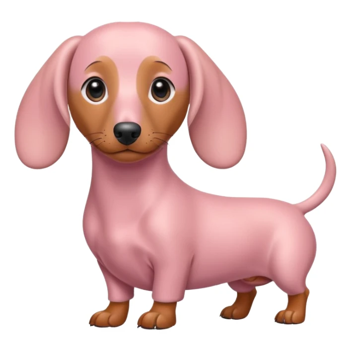 pastel pink dachshund dog sticker