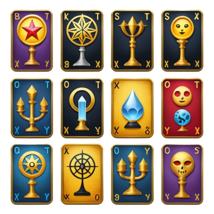 tarot icon pack with streetart illustration sticker