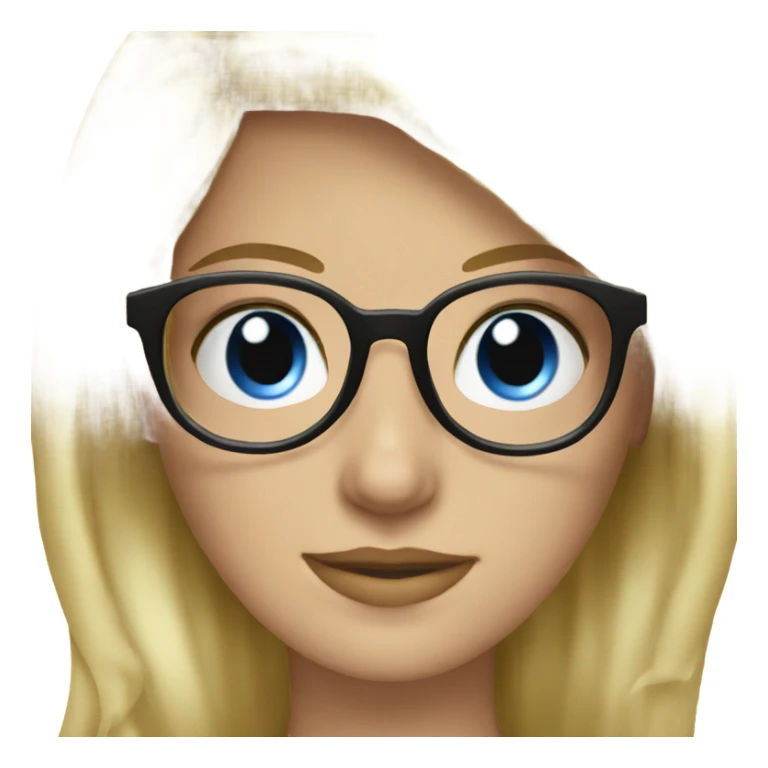 Female dj blue eyes blonde hair wearing glasses  sticker
