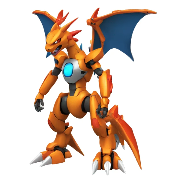 Mechanical Guilmon-Charizard-Medabot-Mecha full body sticker