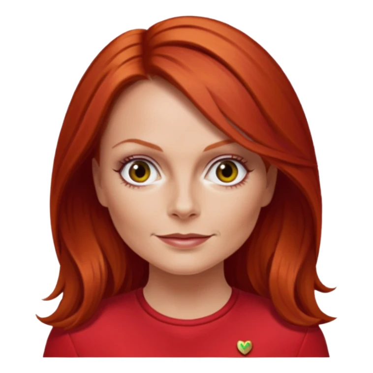 Geri Halliwell with red hair and red outfit sticker