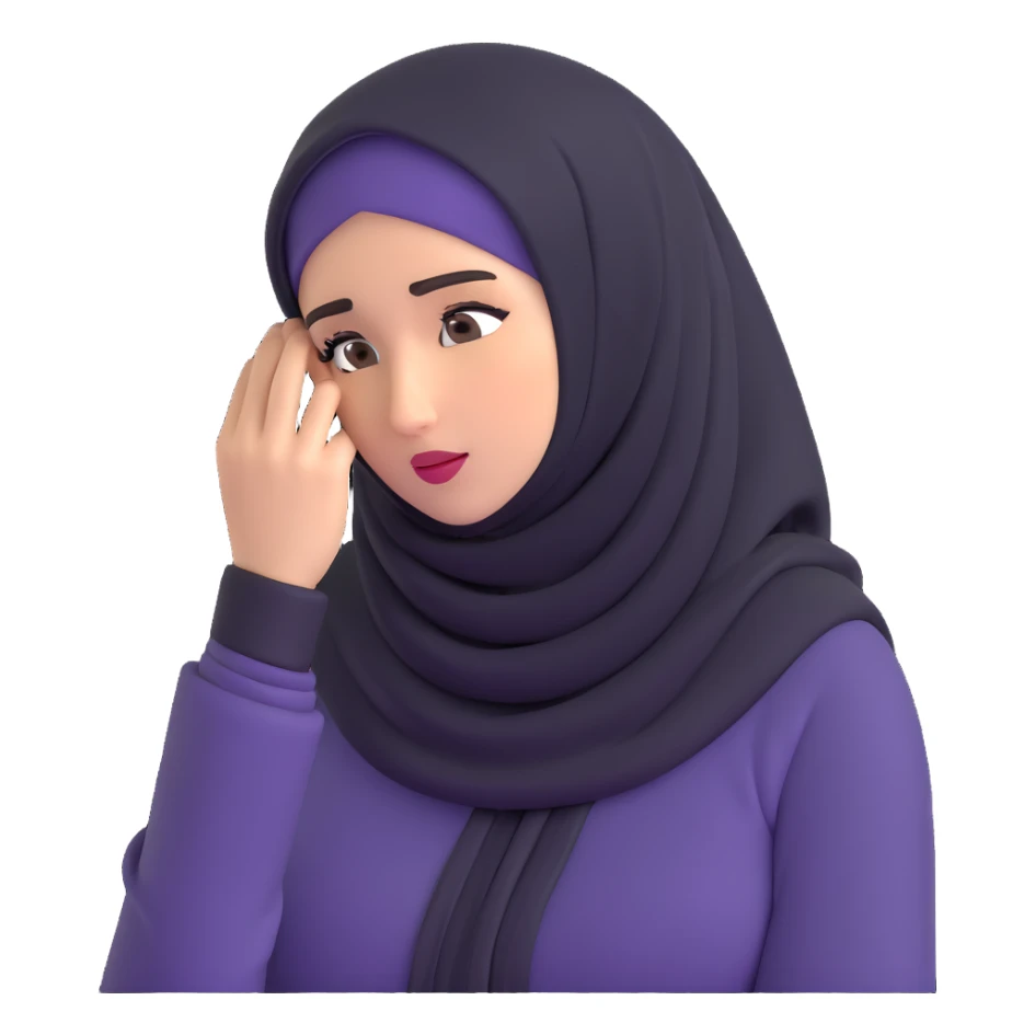 woman in hijab facepalming sticker