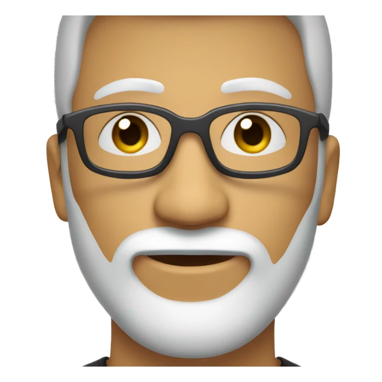 cara de hombre blanco con barba y gafas alegre sticker