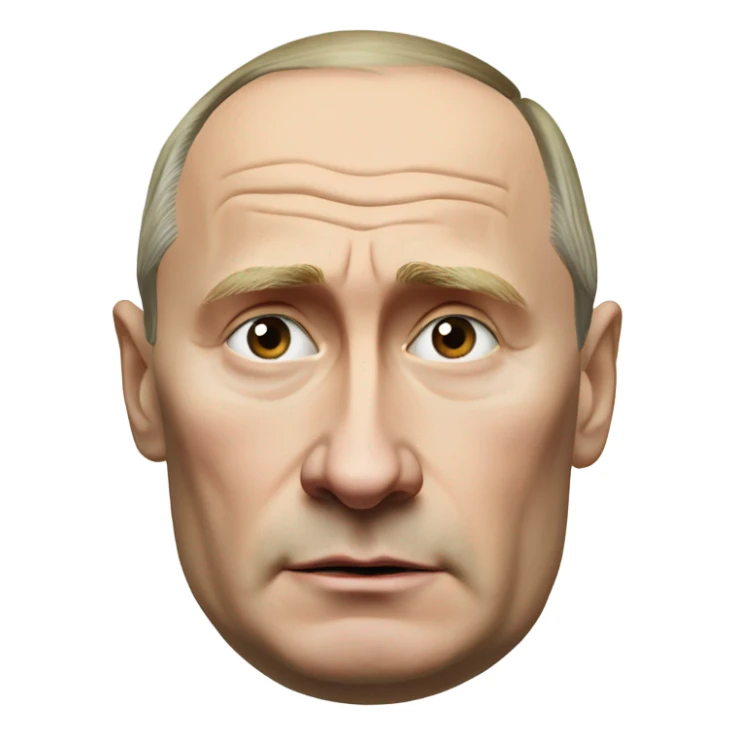 sad putin photorealistic serious sticker