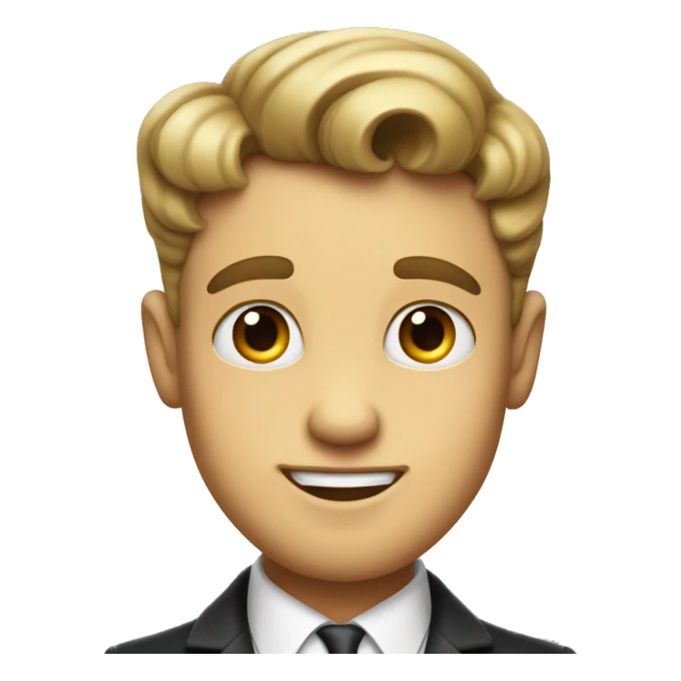 1950s cartoon style classy boy with arms sticker