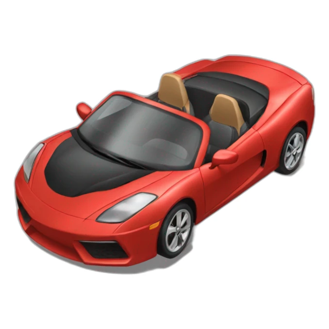 asian man driving red sports car sticker