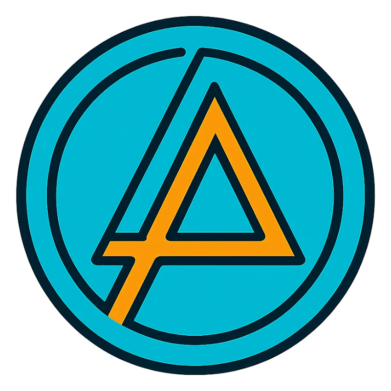 The Linkin Park logo with a circular border, color outline icon style sticker