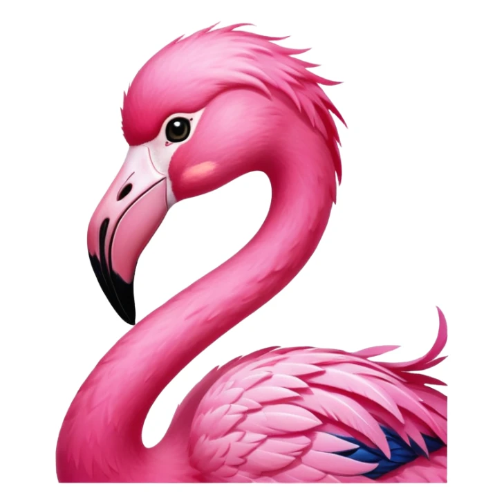 Flamingo painting a picture of a cat sticker