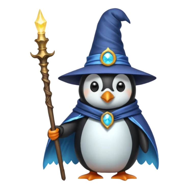 Penguin Wizard sticker