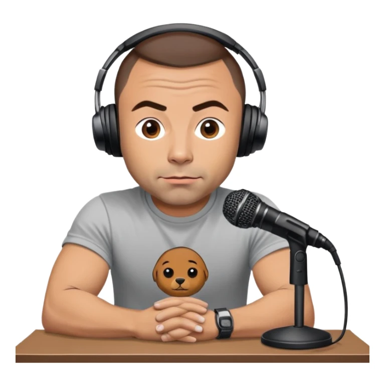 generate realistic detailed joe rogan podcast sticker