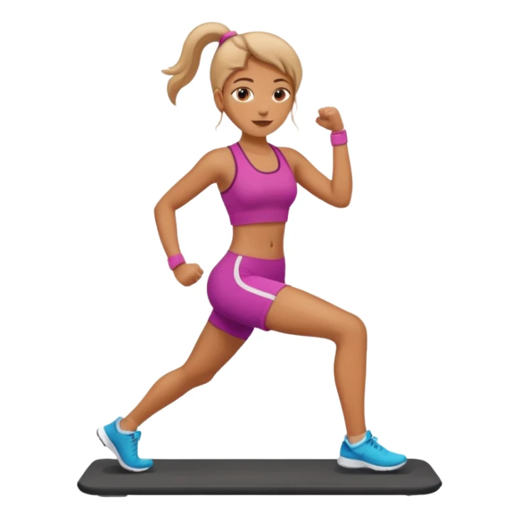 una chica haziendo ejercicio sticker