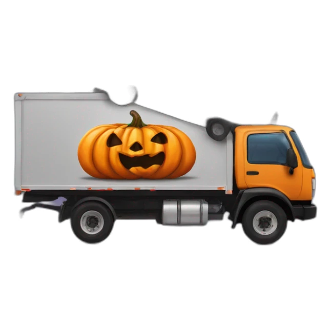 Peinture sur un camion sur le temme de halloween sticker