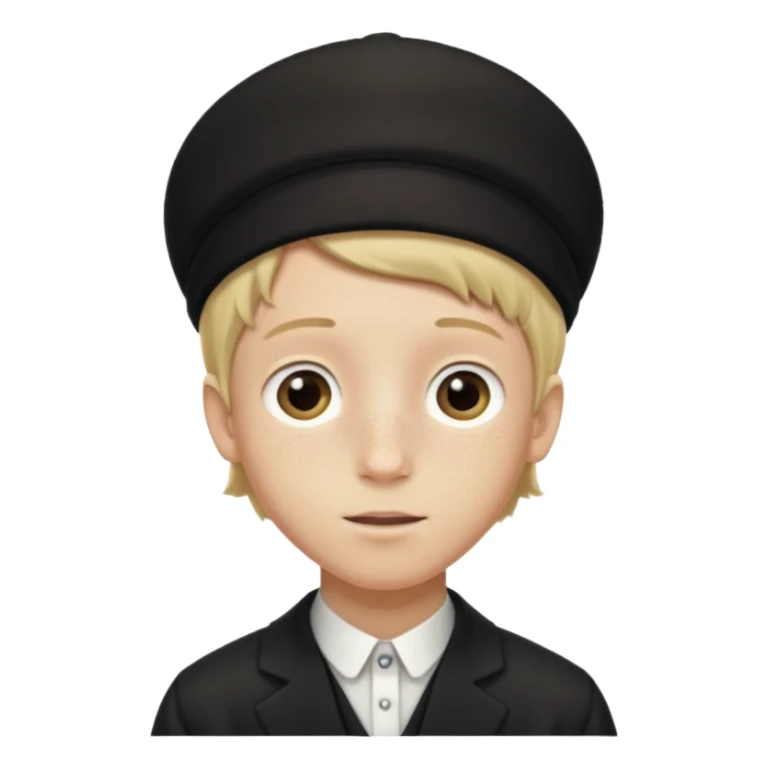 hassidic young boy blond freckles sticker