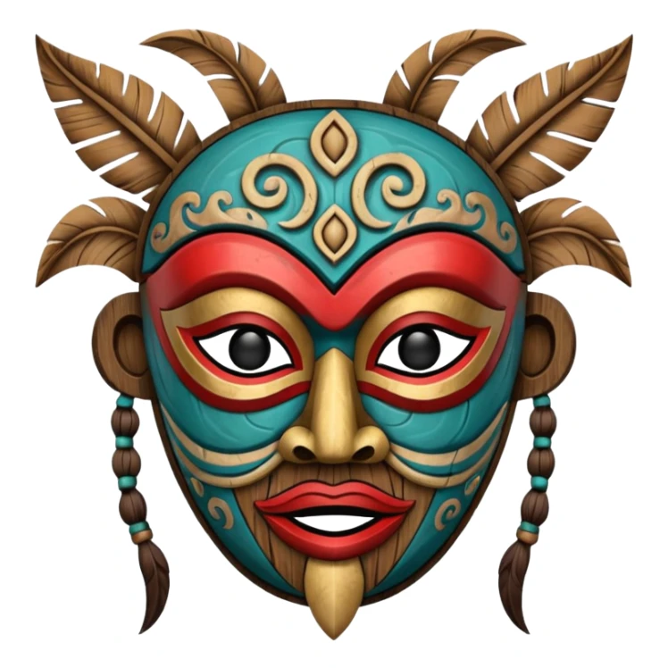 tribal mask sticker