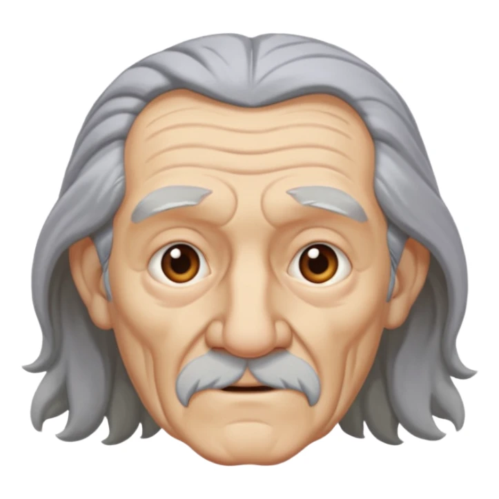 Ein Opa mit langen Haaren und einen Riesen Rücken Buckel  sticker